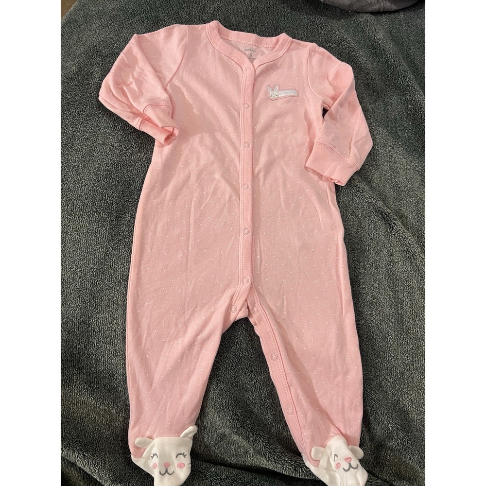 Carter's Baby Girl Cozy Bunny‎ outfit Size 9  months